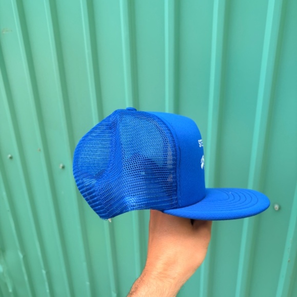 Vintage STEMA Punches and Dies trucker hat blue mesh snapback - Picture 3 of 6